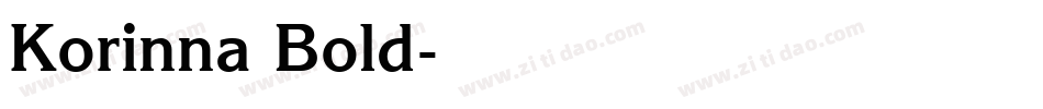 Korinna Bold字体转换